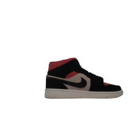 Кроссовки Nike Air Jordan 1 черные с бежевым